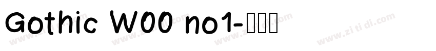 Gothic W00 no1字体转换